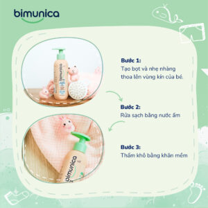 Dung dịch vệ sinh Bimunica dành cho bé trai từ 0 tháng tuổi - 250 ml